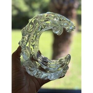 Dynasty Gallery Clear Curling Ocean Mega Wave Sculpture Rare